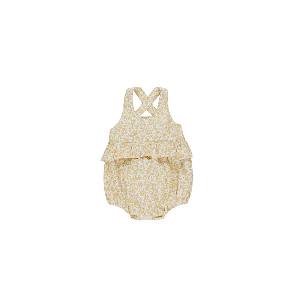 Quincy Mae Quincy Mae Penny Romper - Dahlia