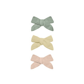 Quincy Mae Quincy Mae Bow with Clip - Set of 3 - Sage/Yellow/Melon
