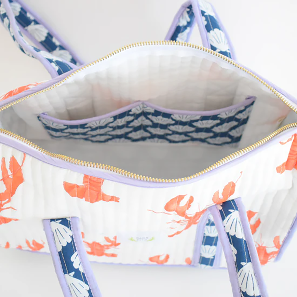 Sara Fitz Quilted Purse - Lobster