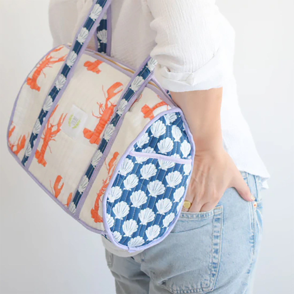 Sara Fitz Quilted Purse - Lobster