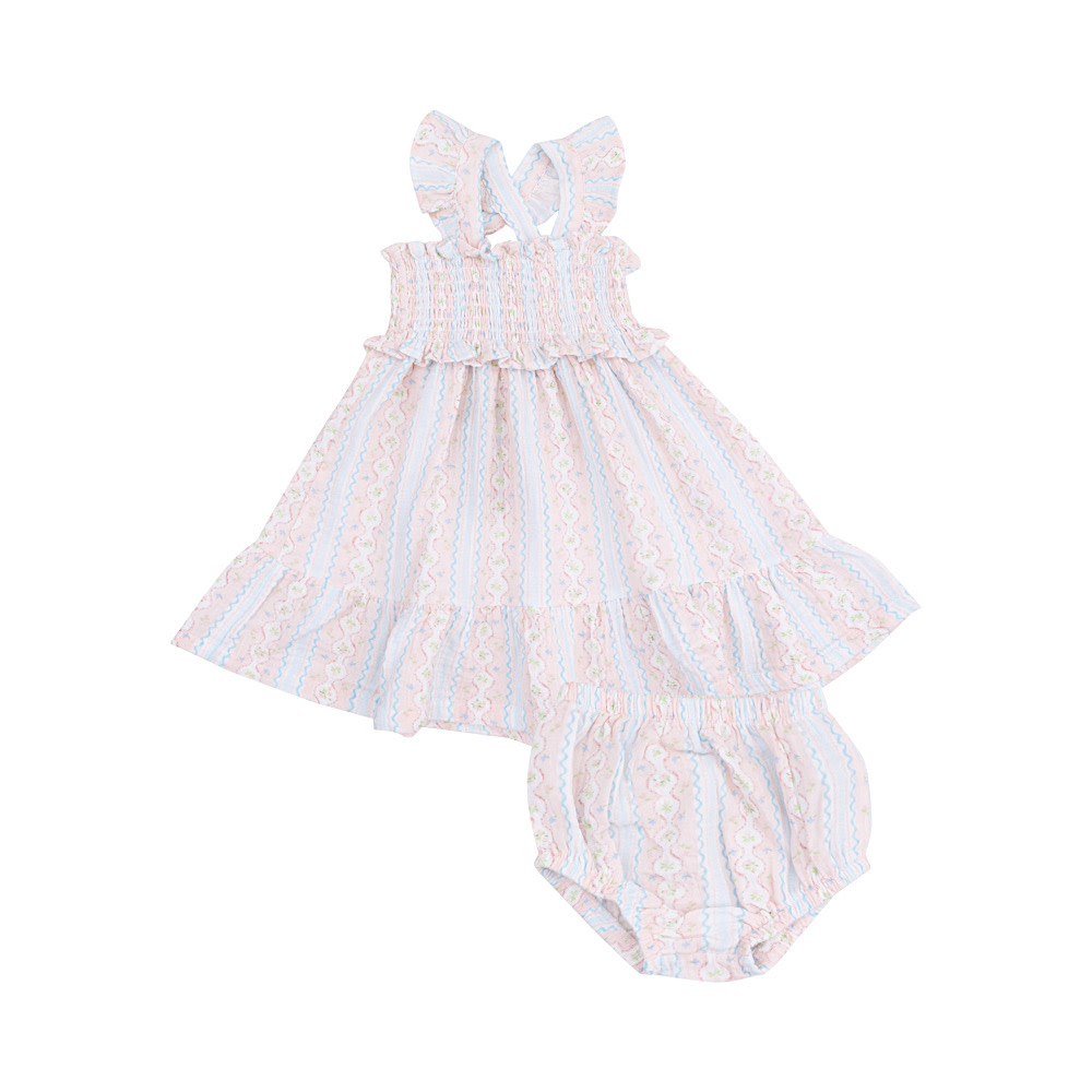 Angel Dear Smocked Ruffle Sundress - Ogee Floral