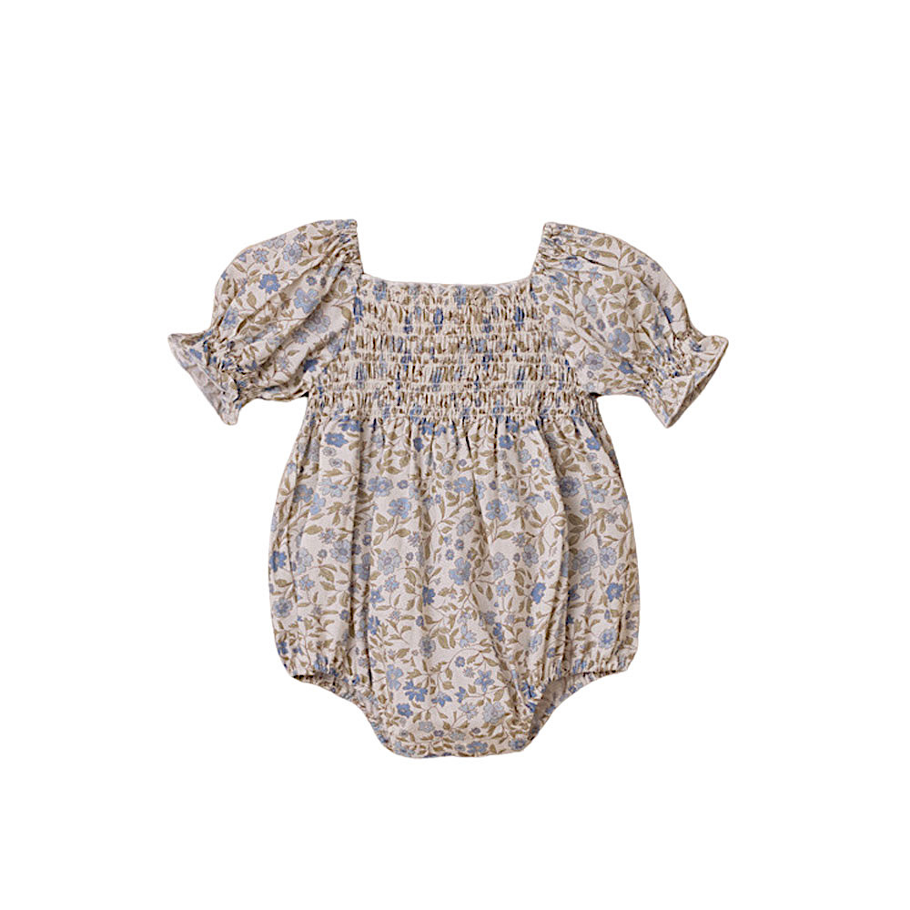 Noralee Noralee Hazel Romper - Blue Garden