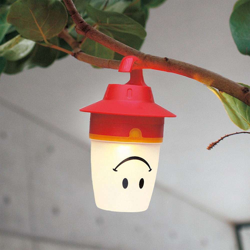 Portable Led Smile Lantern - Red