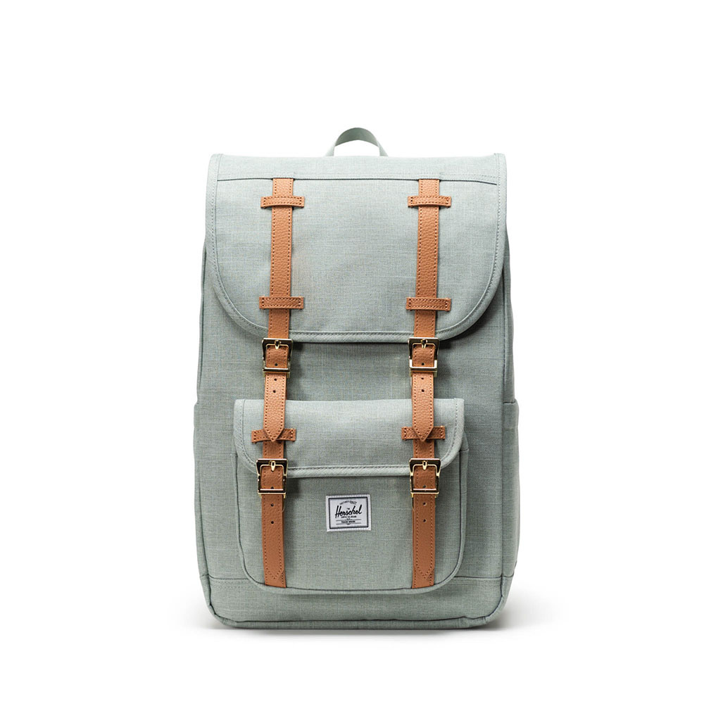 Herschel Little America Mid-Volume Backpack - Iceberg Green Crosshatch