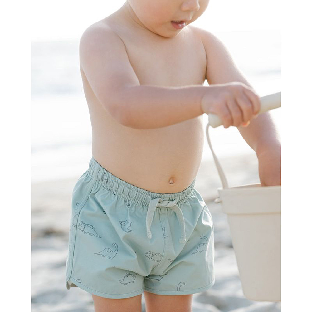 Quincy Mae Boys Swim Shorts - Dino Sage