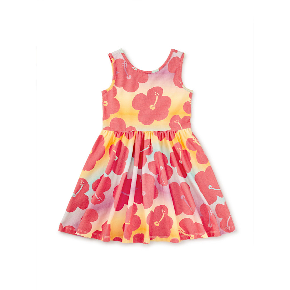 Tea Collection Tea Collection Sleeveless Ballet Dress - Rainbow Hibiscus