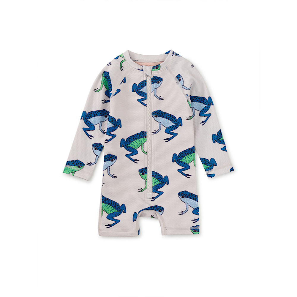 Tea Collection Tea Collection Rash Guard Baby Swimsuit - Blue Dart Frogs