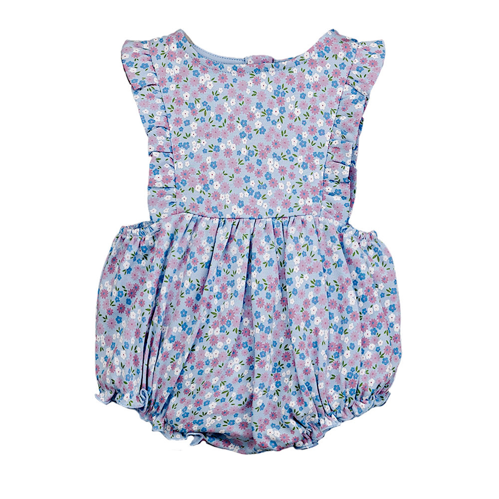 Feather Baby Frilly Bubble - Liliana Sky Blue