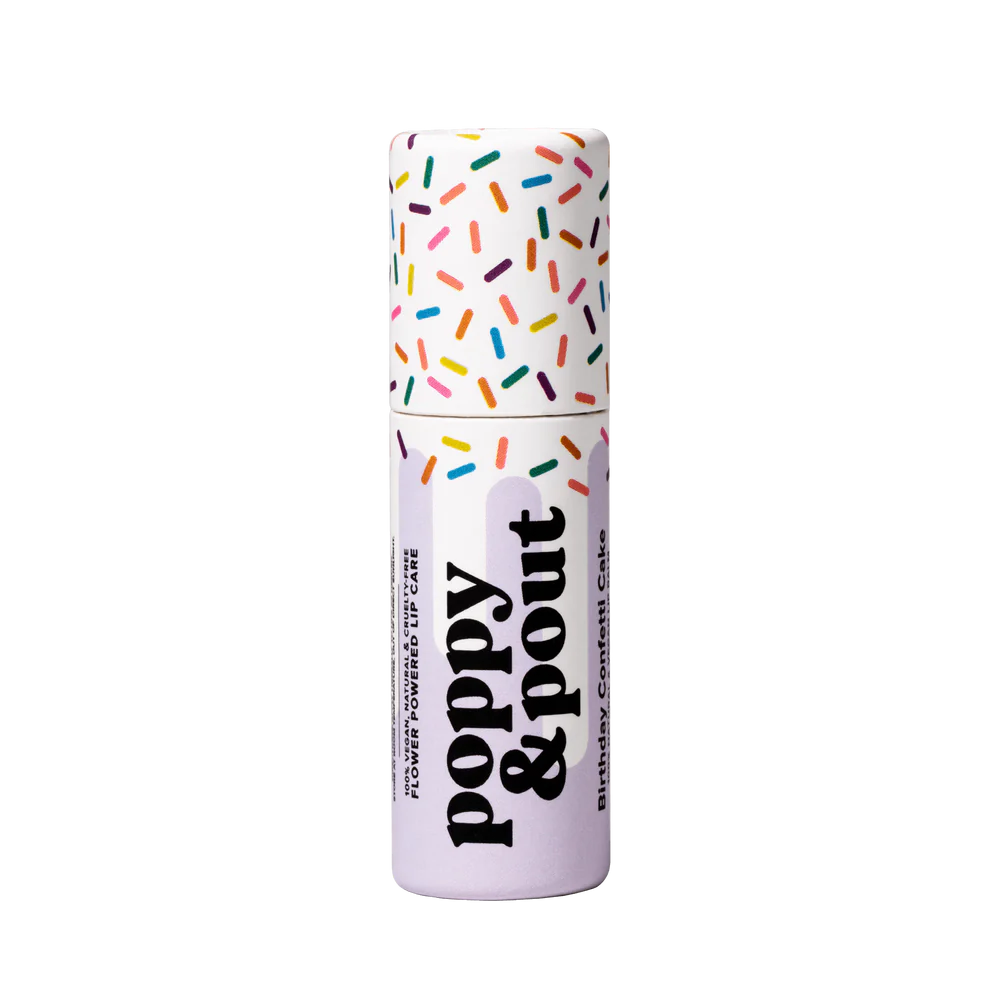 Poppy & Pout Poppy & Pout Lip Balm - Birthday Confetti Cake - Purple
