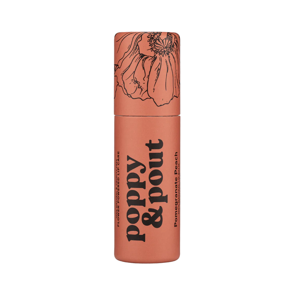 Poppy & Pout Poppy & Pout Lip Balm - Pomegranate & Peach