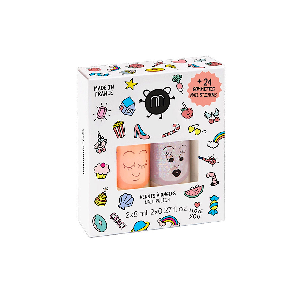 Nailmatic - Nail Polish 2 Pack With Stickers - Crac