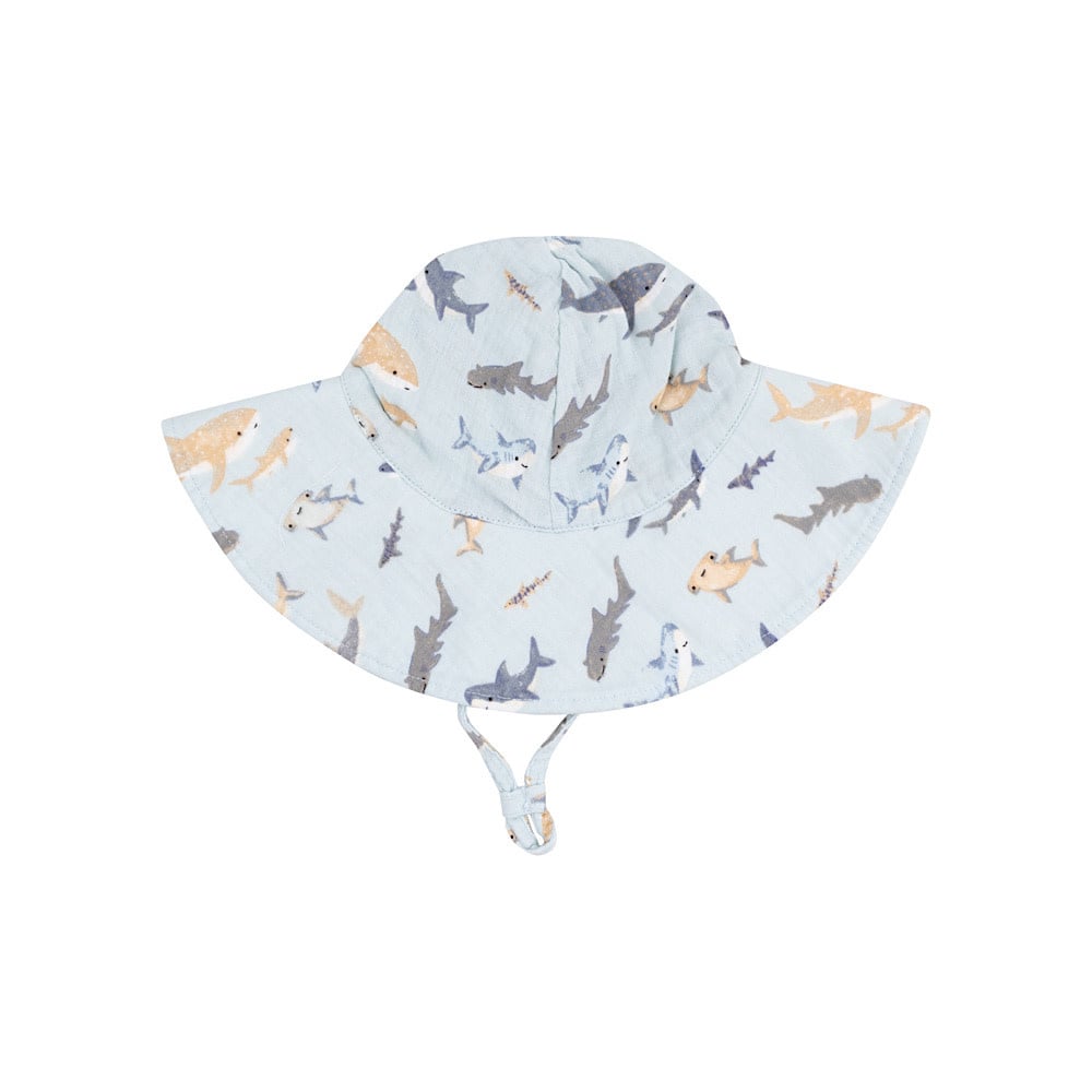 Angel Dear Wide Brim Sunhat - Sharks