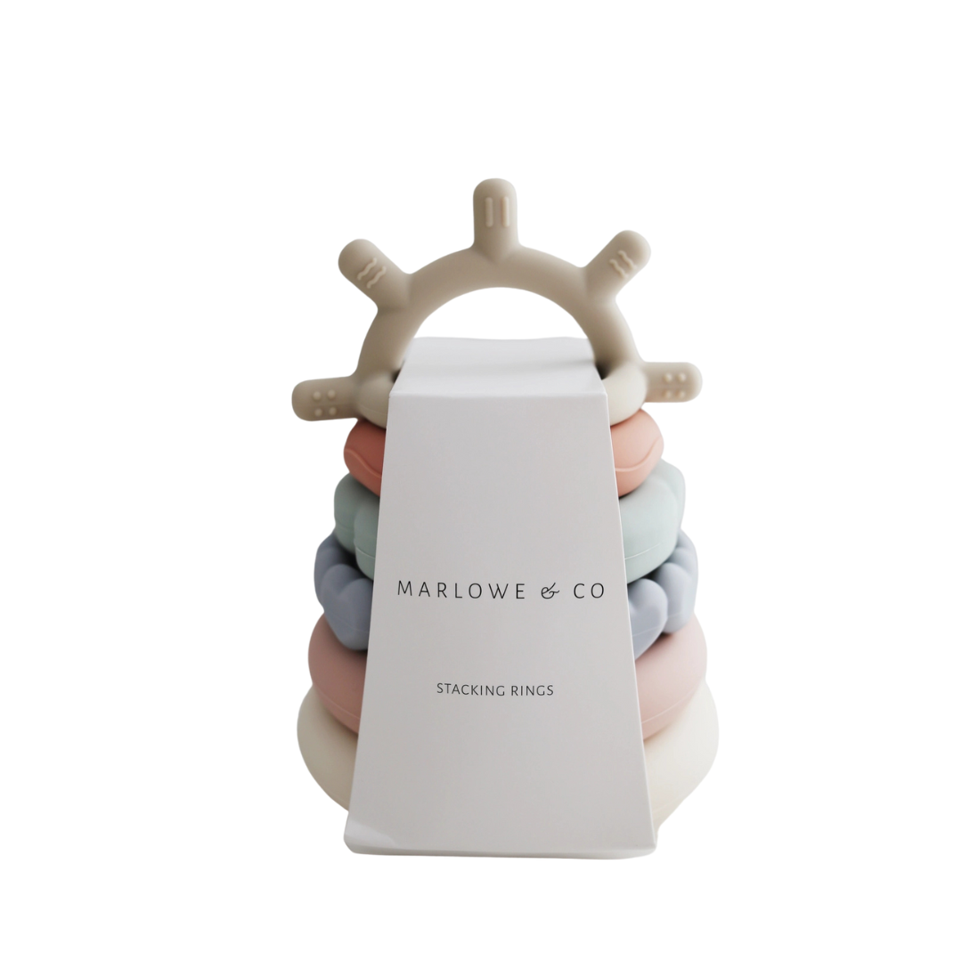Marlowe & Co. - Silicone Stacking Teething Ring Toy