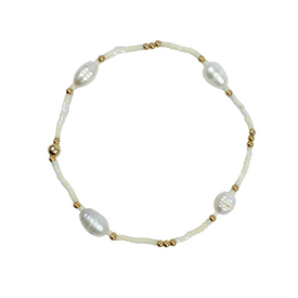 Libby Dakers Libby Dakers - Gold Filled Helga Bracelet - Cream