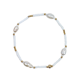 Libby Dakers Libby Dakers - Gold Filled Helga Bracelet - White