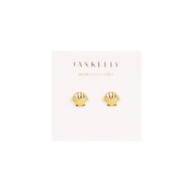 JaxKelly JaxKelly Seashell Stud Earrings - Gold