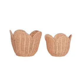 Olli Ella Olli Ella Lily Basket Set - Seashell Pink