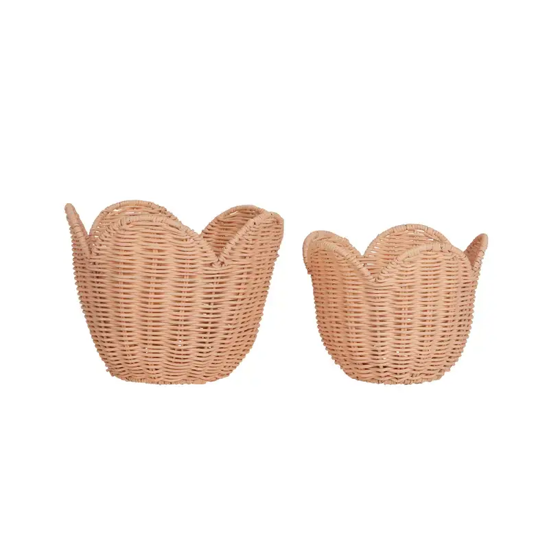 Olli Ella Olli Ella Lily Basket Set - Seashell Pink