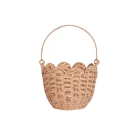 Olli Ella Olli Ella Rattan Tulip Carry Basket - Seashell Pink