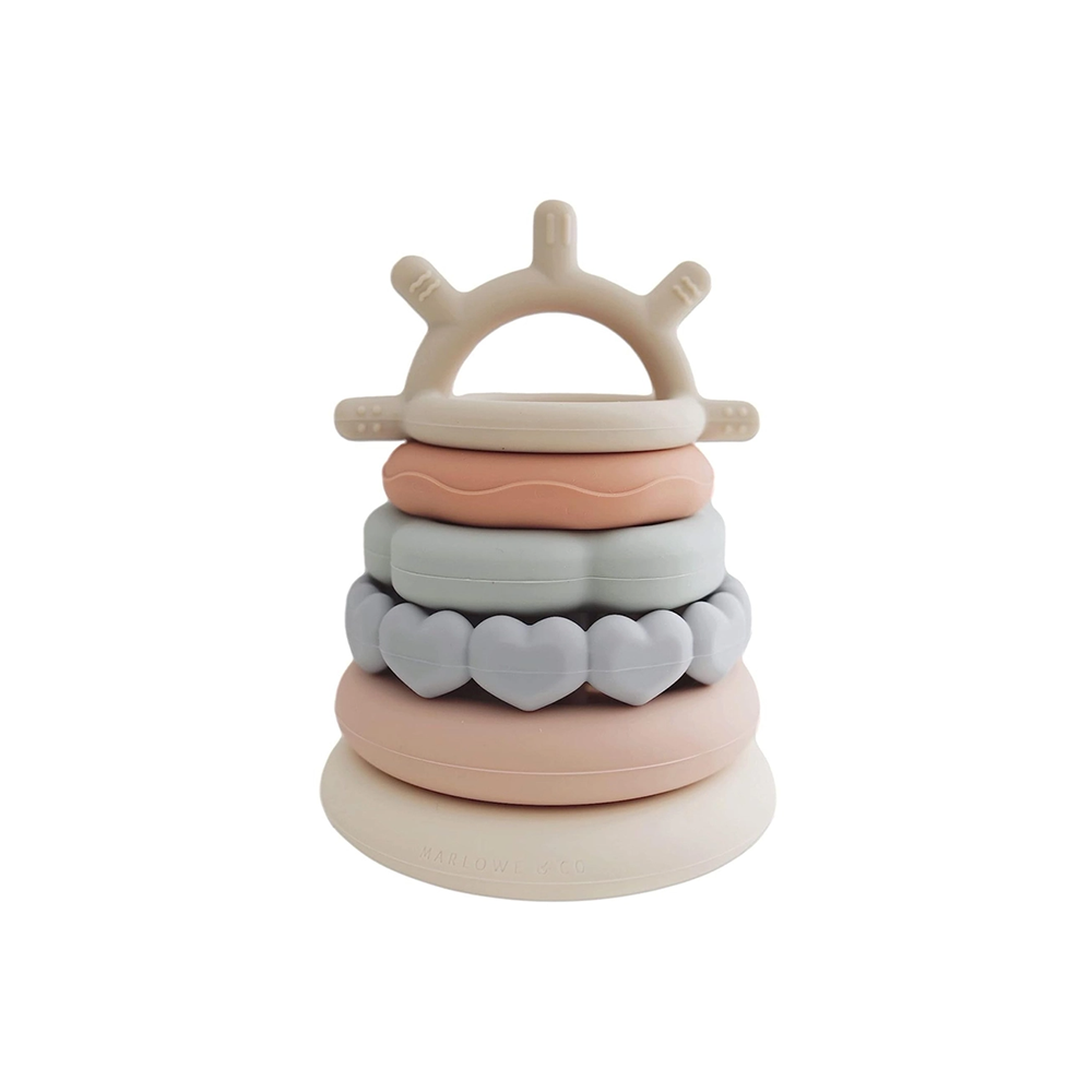 Marlowe & Co. - Silicone Stacking Teething Ring Toy