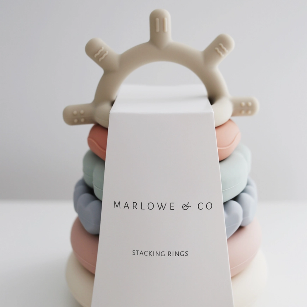Marlowe & Co. - Silicone Stacking Teething Ring Toy