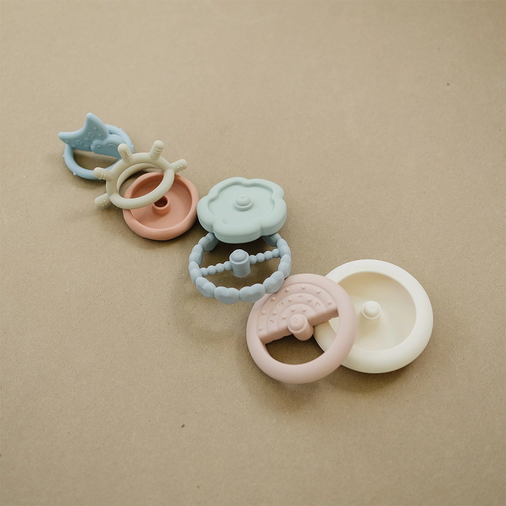 Marlowe & Co. - Silicone Stacking Teething Ring Toy