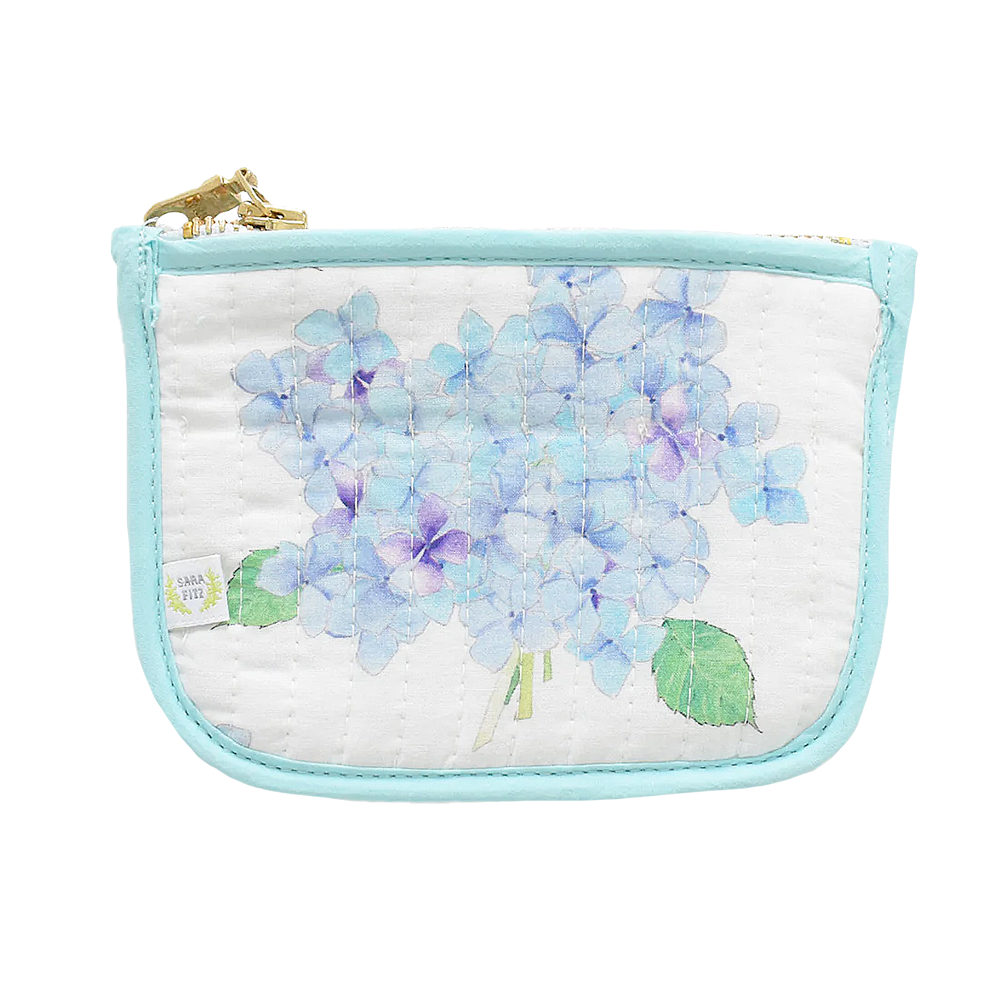 Sara Fitz Sara Fitz Quilted Coin Pouch - Hydrangea