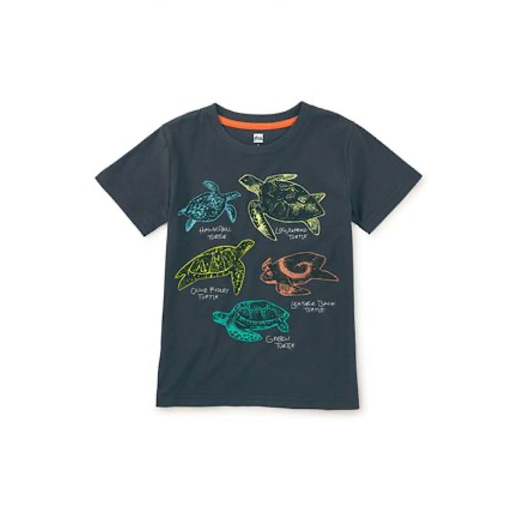 Tea Collection Turtle Discovery Graphic Tee - Indigo