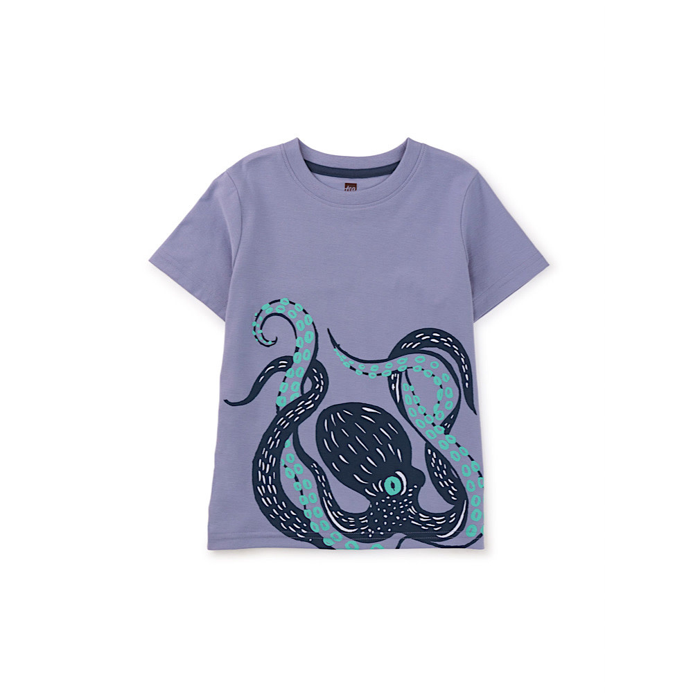 Tea Collection Octopus Arms Graphic Tee -Seal Gray