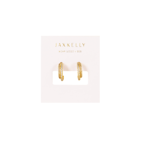 JaxKelly JaxKelly Double Champagne Hoop Earrings - Gold