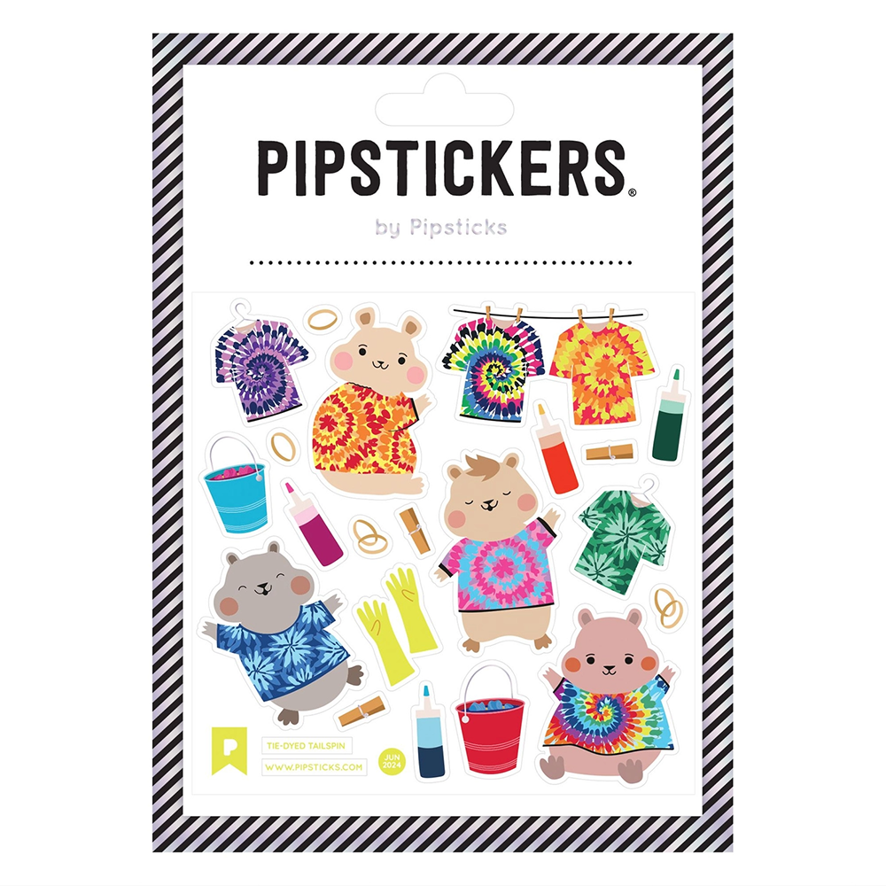 Pipsticks Pipsticks Sticker Sheet - Tie Dyed Tailspin