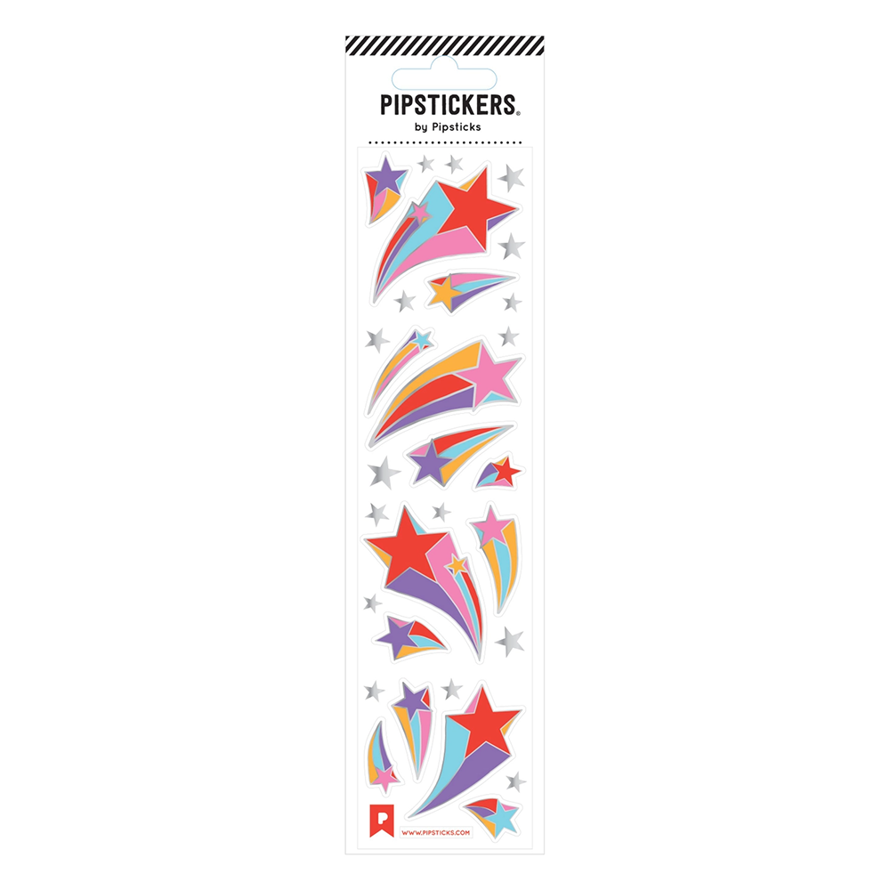 Pipsticks Pipsticks Sticker Sheet - Retro Shooting Stars