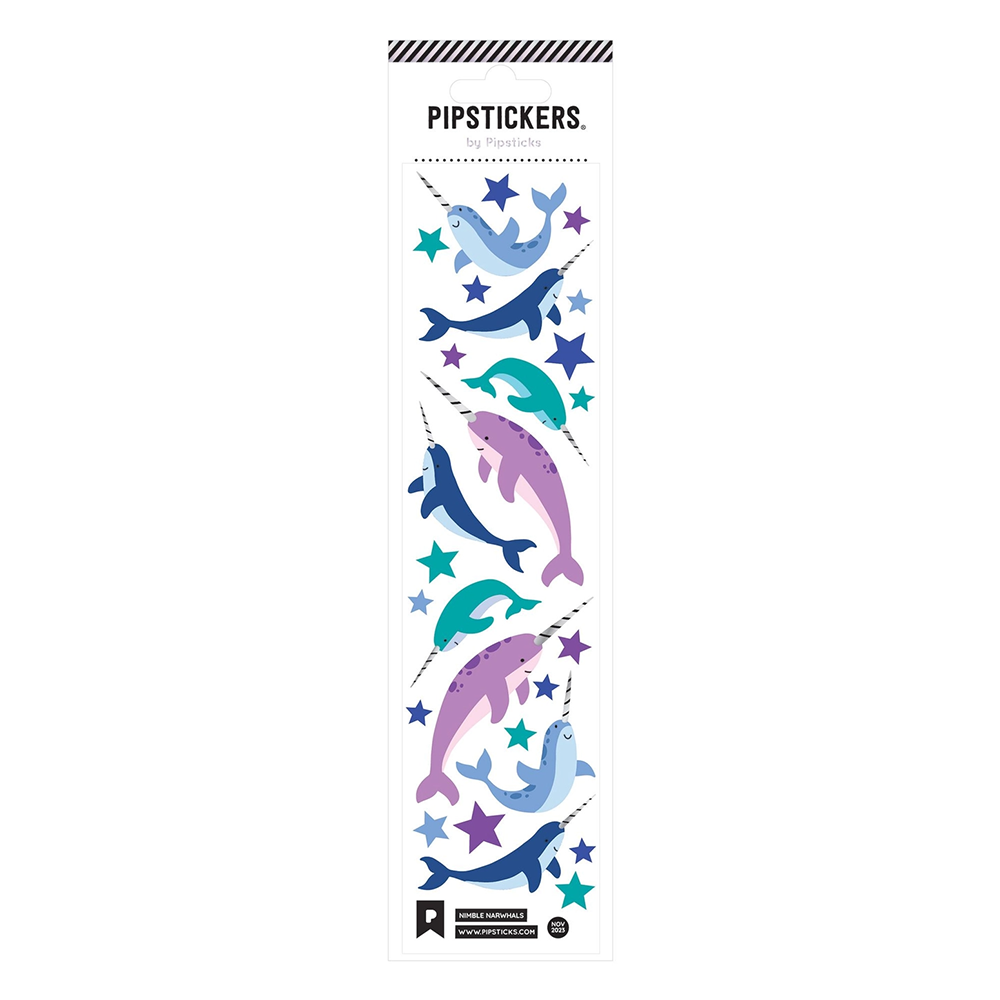 Pipsticks Sticker Sheet - Nimble Narwhals
