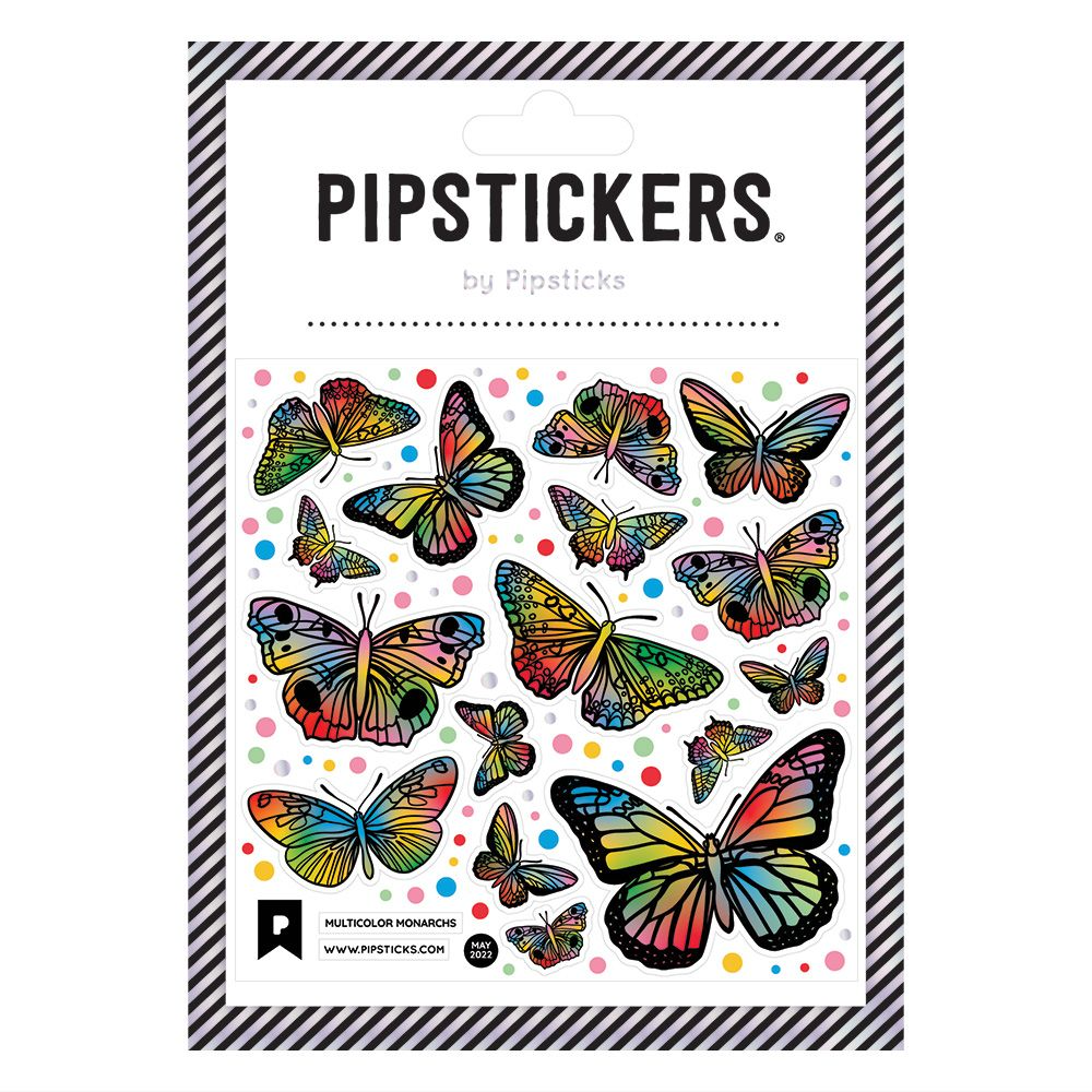 Pipsticks Pipsticks Sticker Sheet - Multicolor Monarchs
