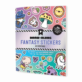 Pipsticks Pipsticks Draw Along Sticker Book - Fantasy