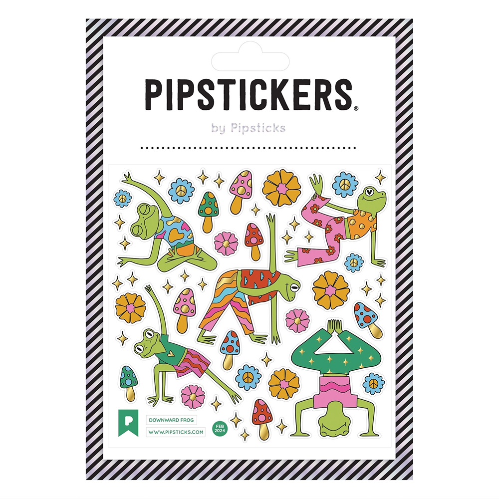 Pipsticks Pipsticks Sticker Sheet - Downward Frog
