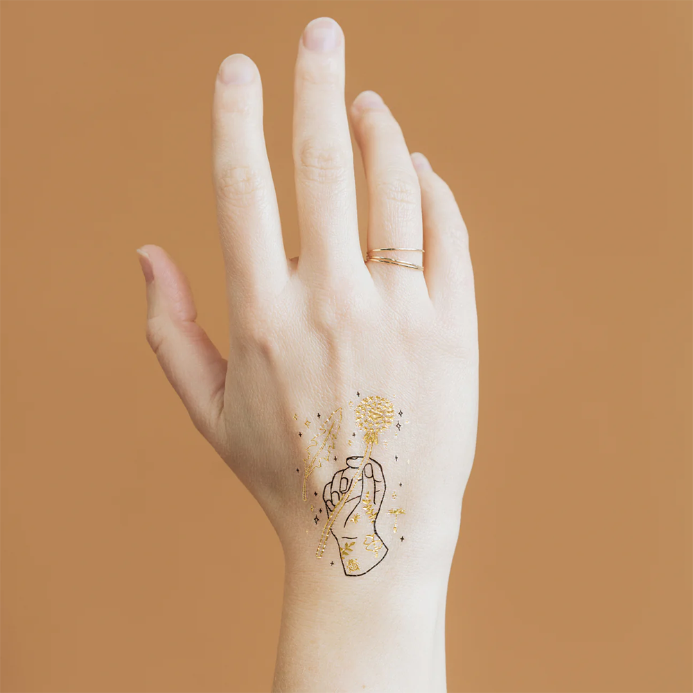 Tattly Tattoo 2-Pack - Dandelion Hand