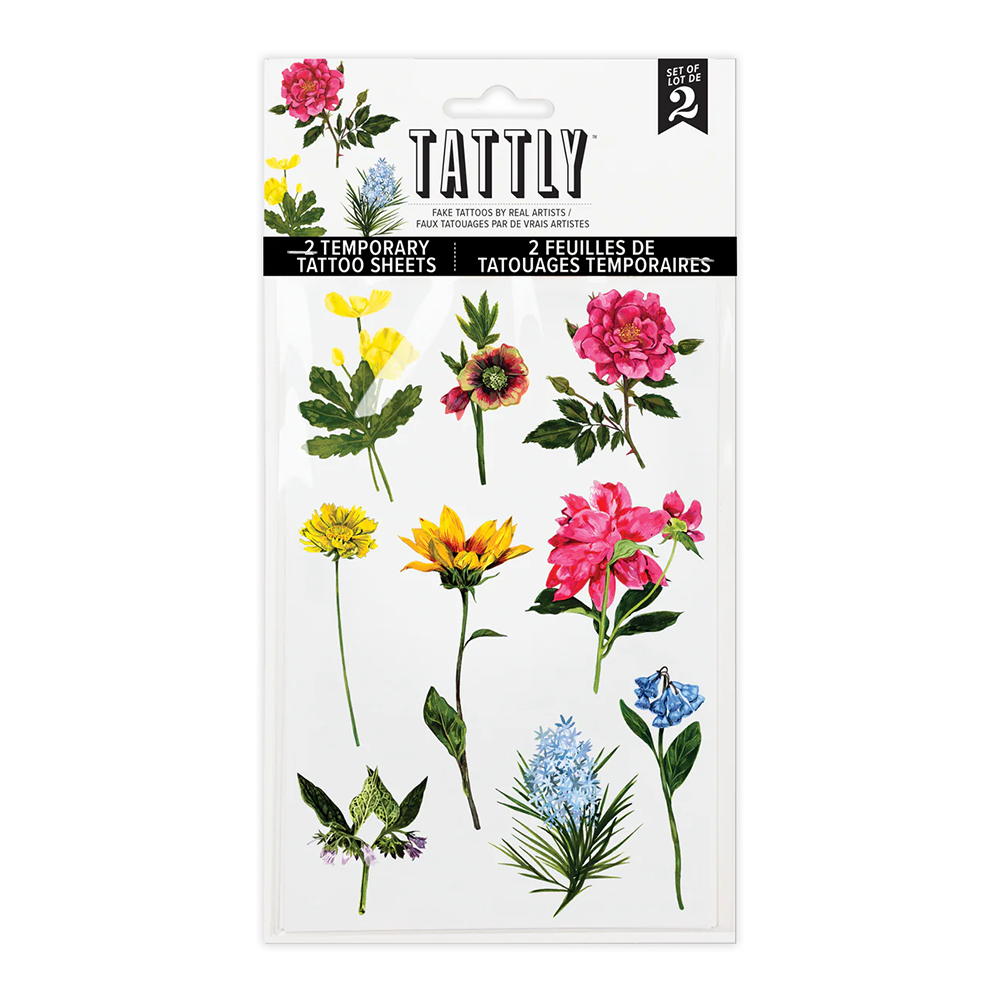 Tattly Tattly Tattoo Sheet Set of 2 - Garden Variety