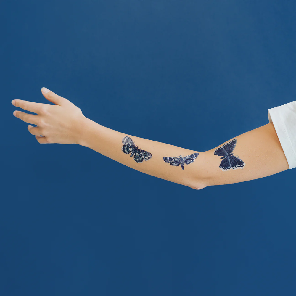 Tattly Tattoo 2-Pack - Sapphire Moths