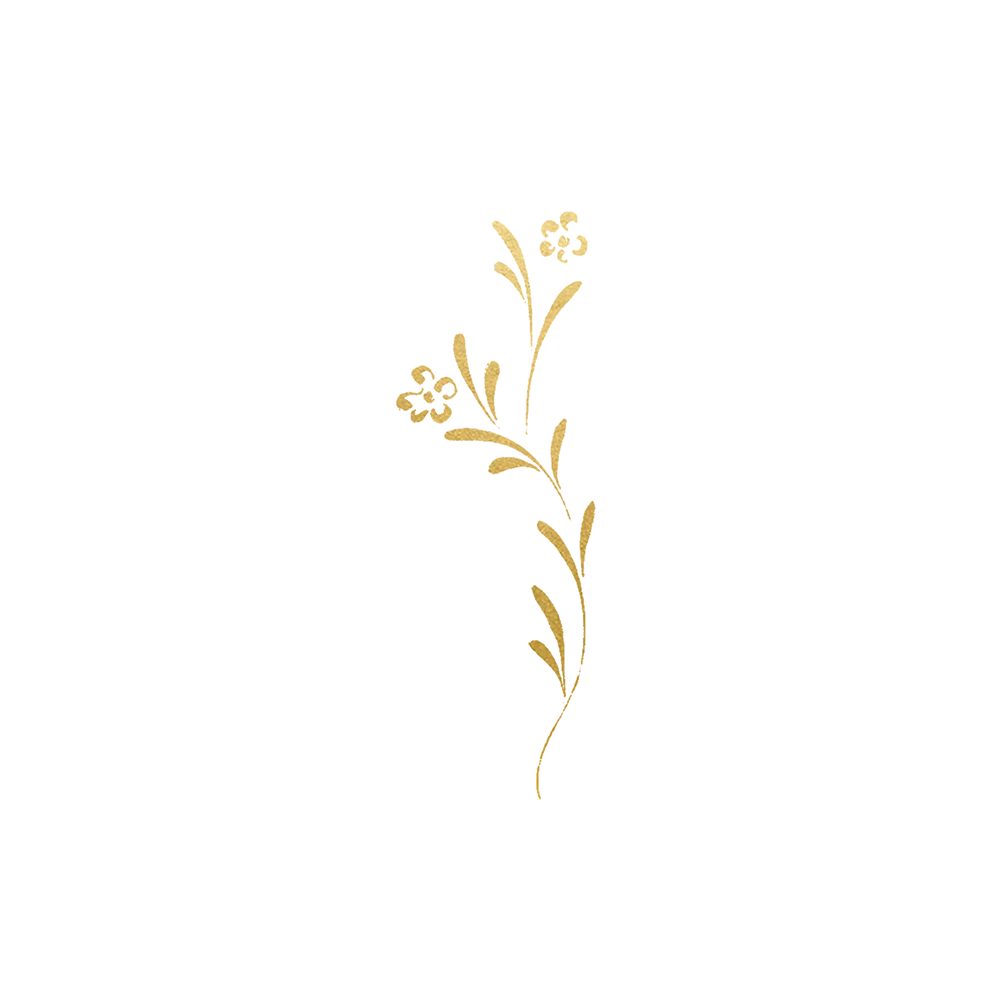 Tattly Tattoo 2-Pack - Gold Wildflower