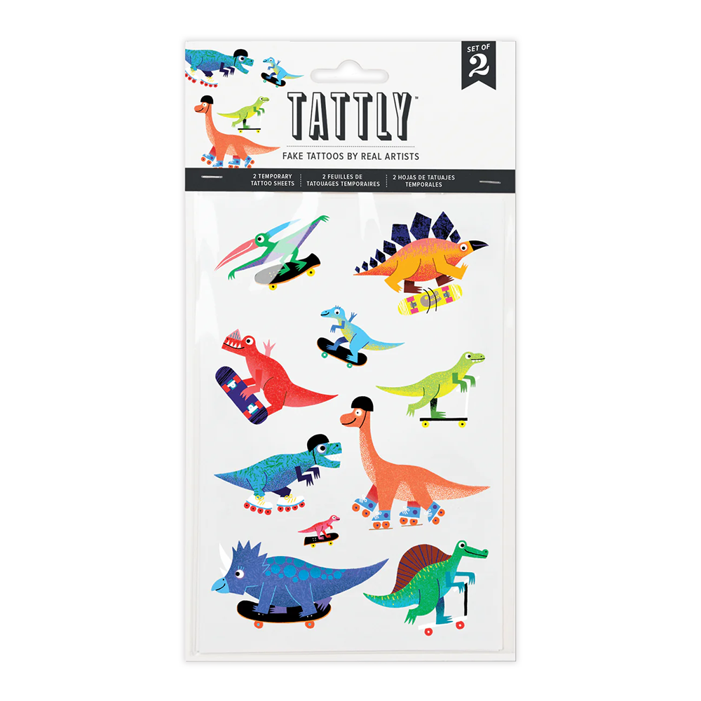 Tattly Tattoo Sheet Set of 2 - Dino Derby