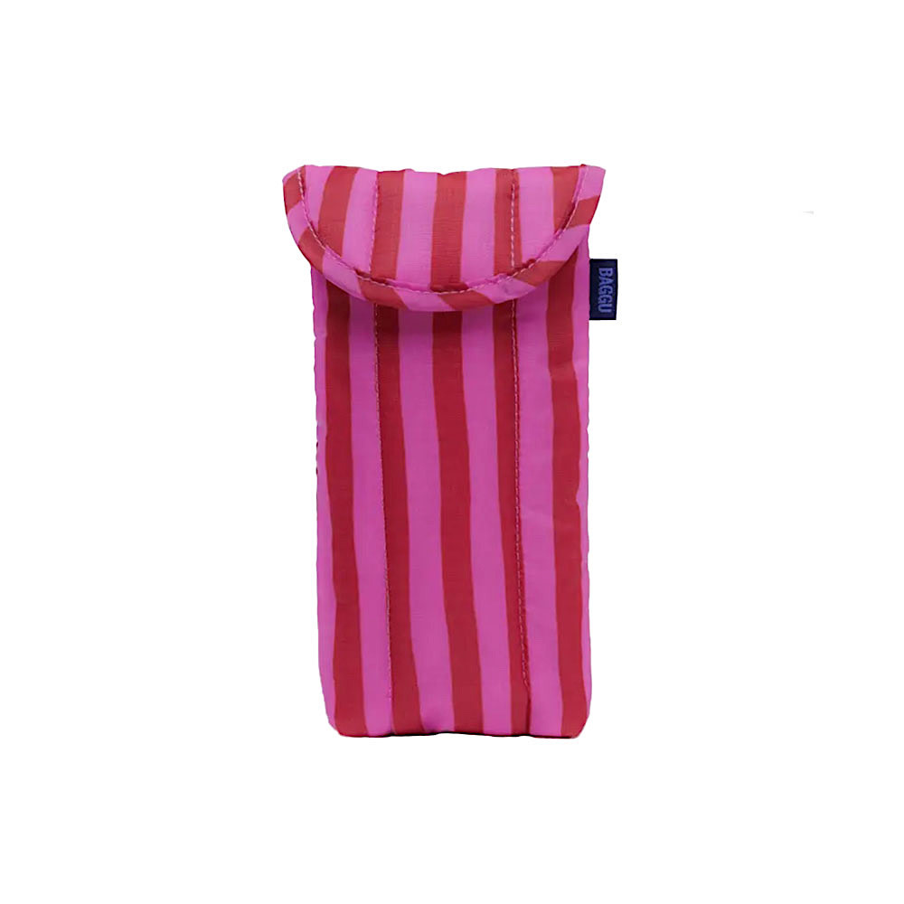 Baggu Puffy Glasses Sleeve - Pink Red Painter Stripe