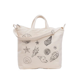 Baggu Baggu Horizontal Zip Duck Bag - Embroidered Shells