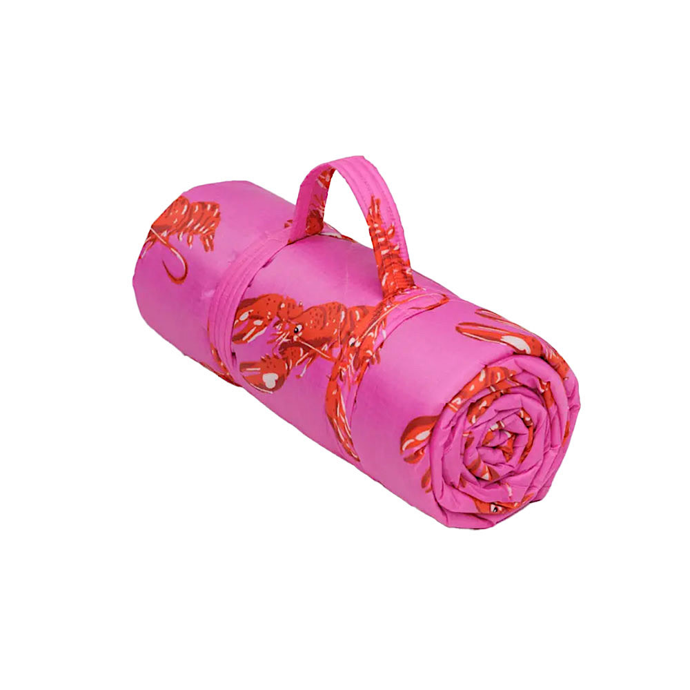Baggu Baggu Puffy Picnic Blanket - Pink Lobster
