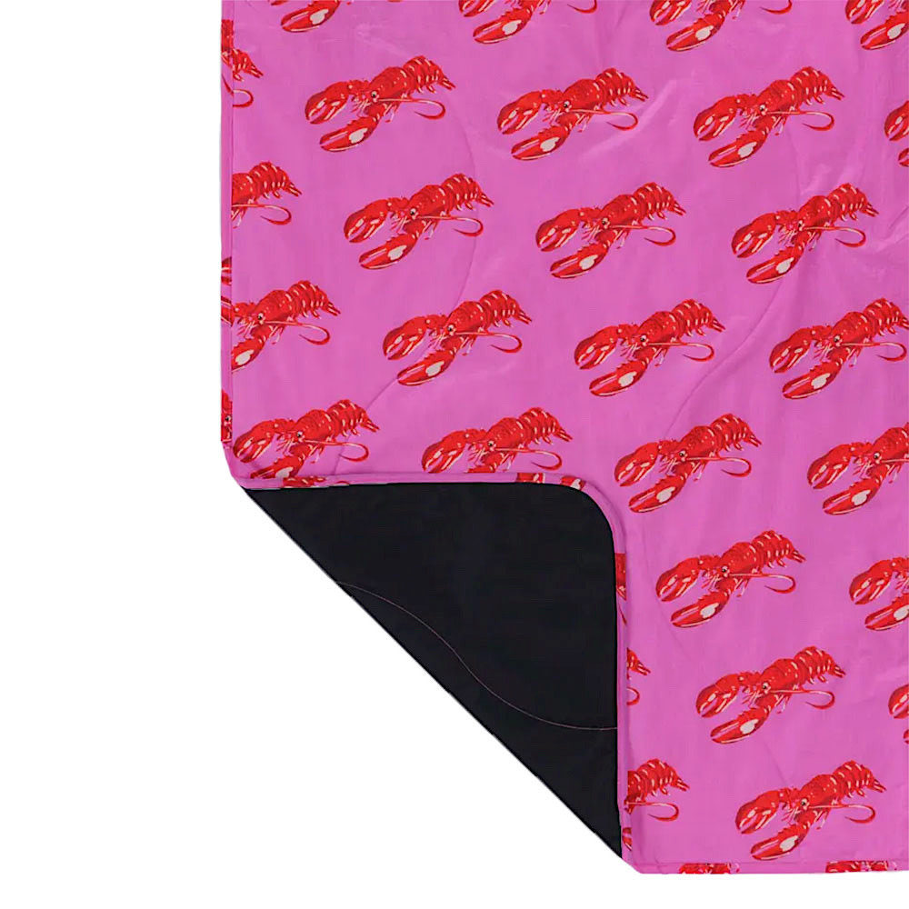 Baggu Puffy Picnic Blanket - Pink Lobster