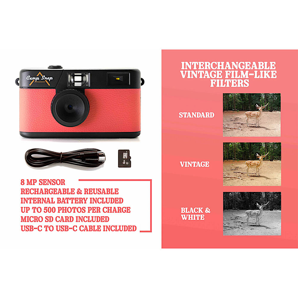 Camp Snap Digital Camera V1 - Flamingo Pink