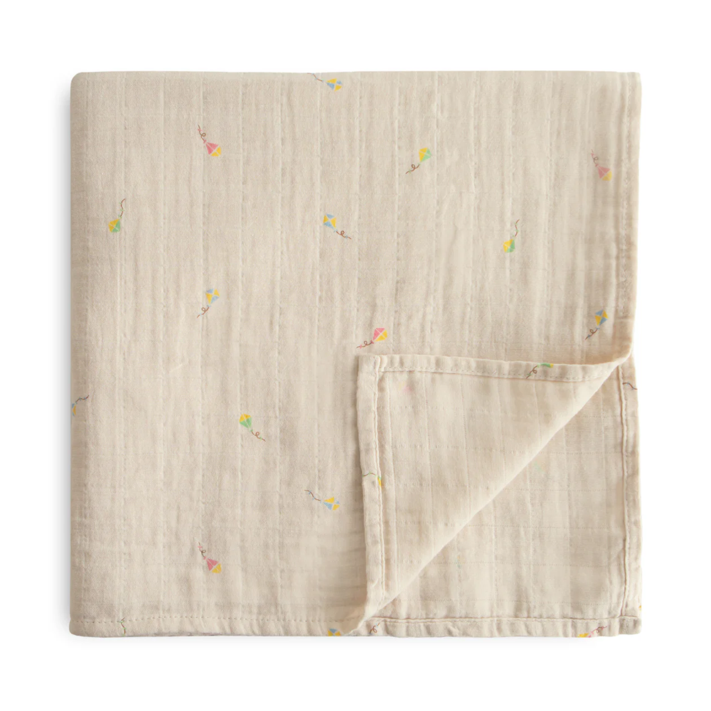 Mushie Mushie Swaddle Blanket - Kites