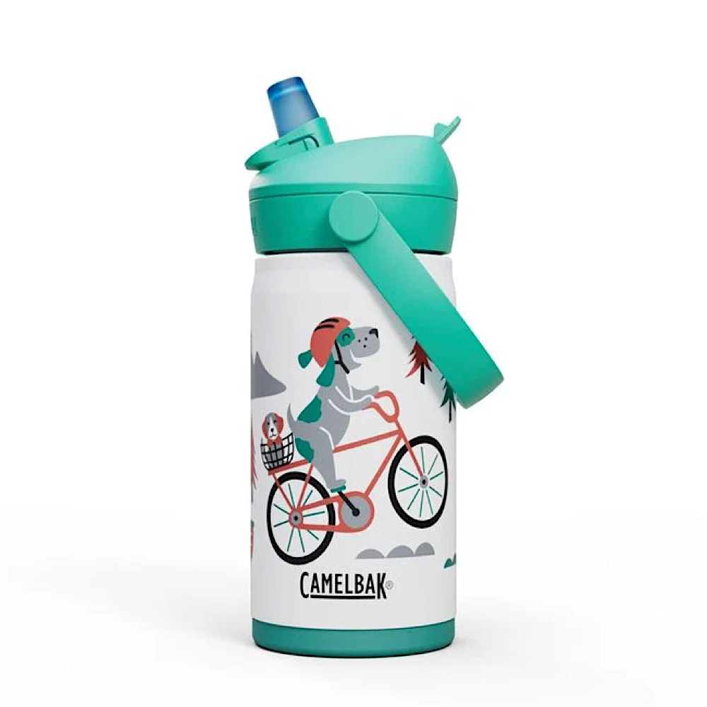 CamelBak CamelBak Thrive Flip Straw Insulated Stainless Steel Kids Bottle 12 oz - Biking Dogs