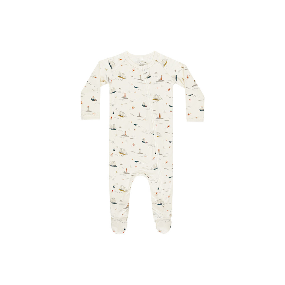 Rylee + Cru Footed Sleeper - Nautical