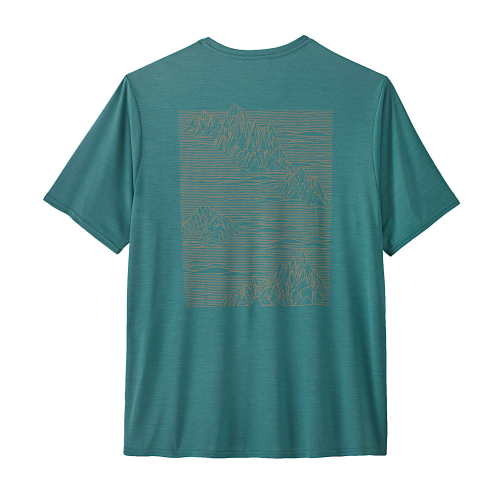 Patagonia Mens Cap Cool Daily Graphic Shirt - Strataspire: Wetland Blue X-Dye